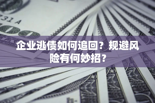 武汉企业逃债如何追回？规避风险有何妙招？