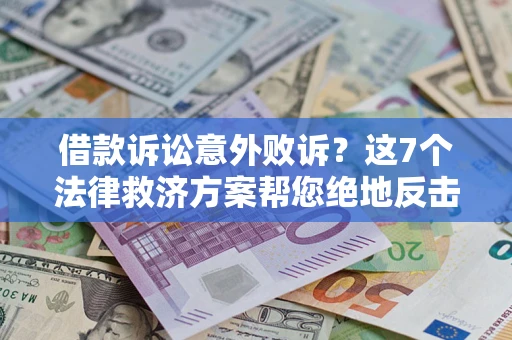 武汉借款诉讼意外败诉？这7个法律救济方案帮您绝地反击！