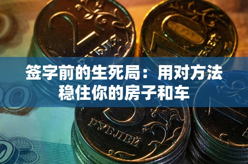 武汉签字前的生死局：用对方法稳住你的房子和车