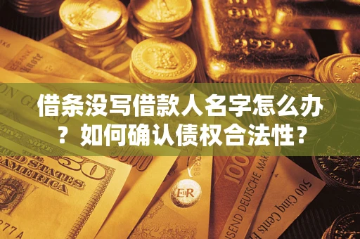 武汉借条没写借款人名字怎么办？如何确认债权合法性？