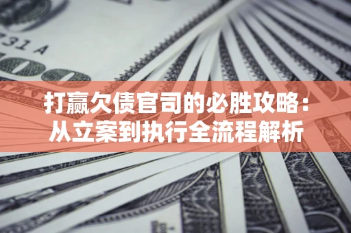武汉打赢欠债官司的必胜攻略：从立案到执行全流程解析