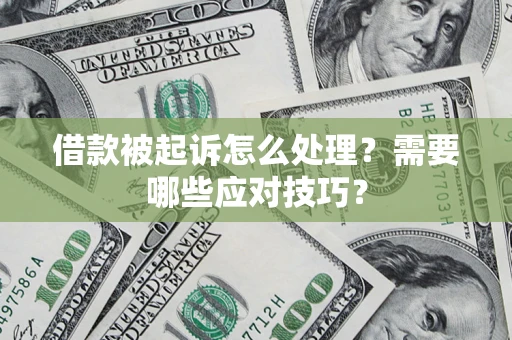 武汉借款被起诉怎么处理？需要哪些应对技巧？