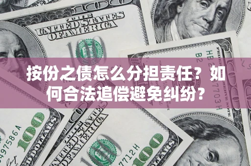 武汉按份之债怎么分担责任？如何合法追偿避免纠纷？